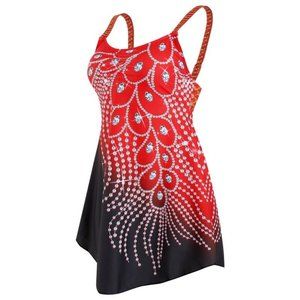 2 Piece Swim Dress with Black Swim Panties see size chart in images